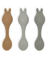 Load image into Gallery viewer, 3 pack bunny silicone spoon
