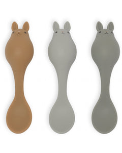 3 pack bunny silicone spoon