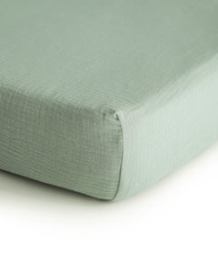 Muslin crib sheets (Roman Green)