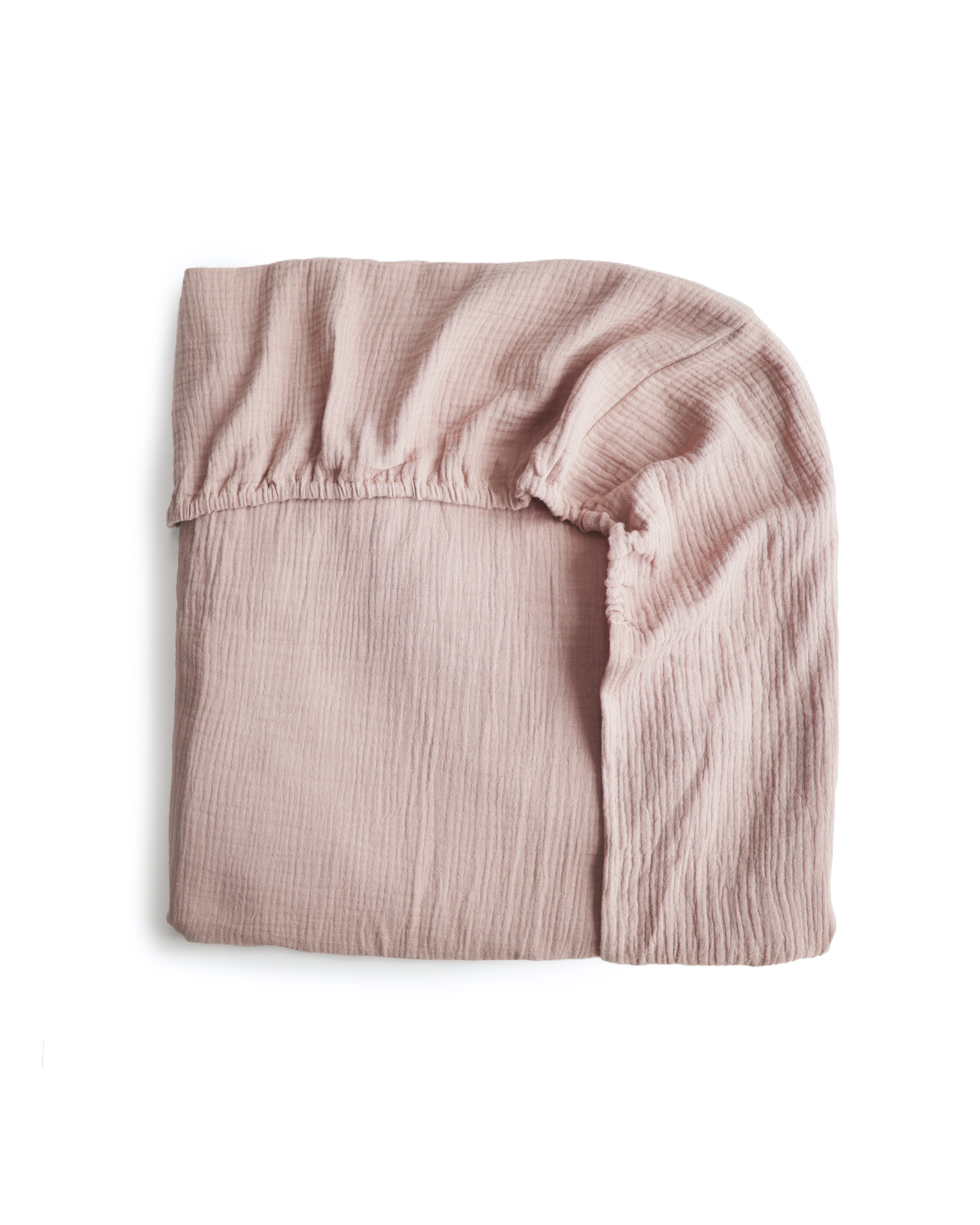 Muslin crib sheets (Blush)